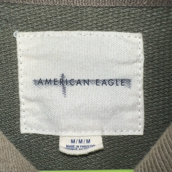 American eagle hood less jacket. Size medium. Thick&warm jacket. Green/black. - Picture 4 of 5